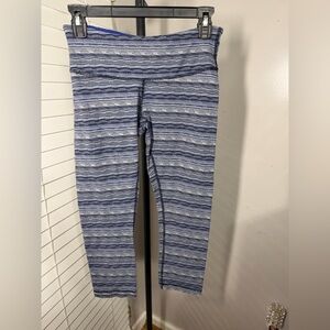 Blue Striped Leggings